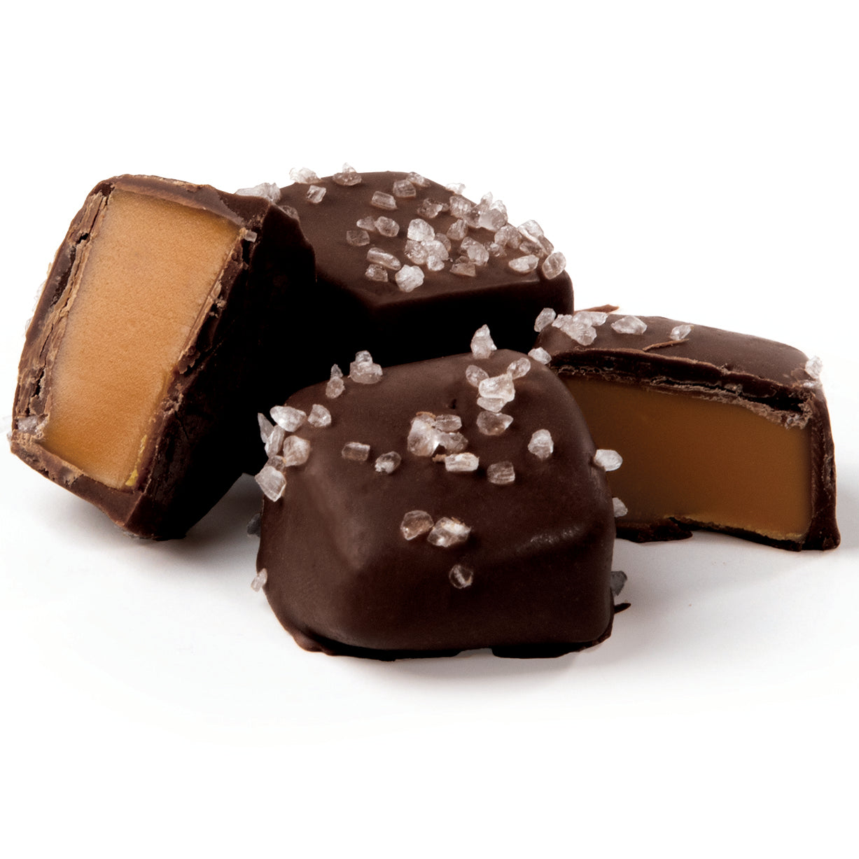 Dark Chocolate Sea Salt Caramels - Bulk