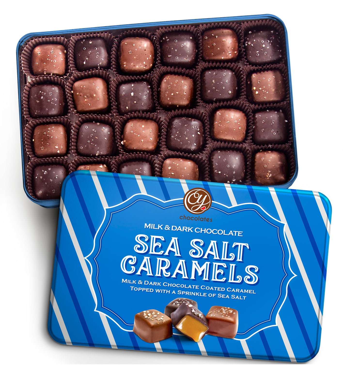 Milk & Dark Chocolate Sea Salt Caramels Tin
