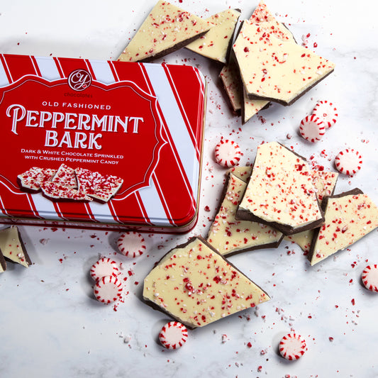 Dark & White Layered Peppermint Bark Gift Tin